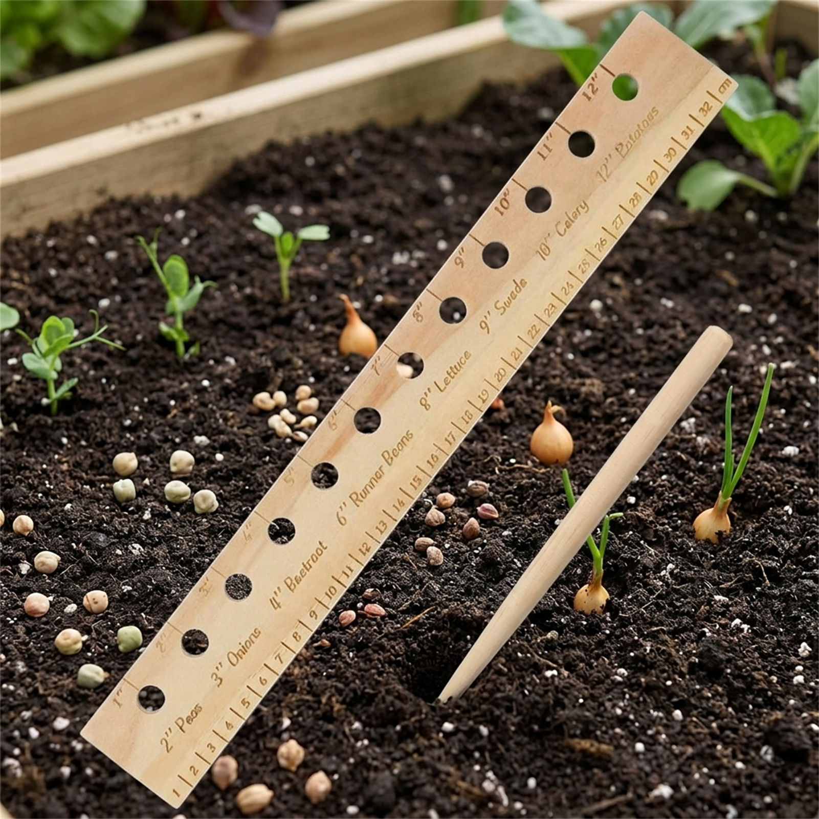 Règle de plantation en bois ma - Gardening Tools Vegetables avis et prix