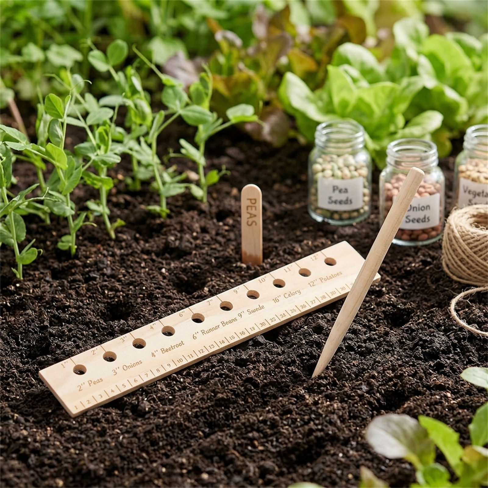 Règle de plantation en bois ma - Gardening Tools Vegetables avis et prix